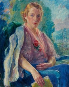 Portrait De Mademoiselle Malherbe by William Malherbe