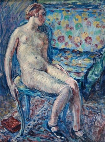 Nu Assis Sur Une Chaise - view 1