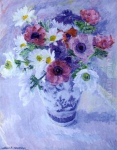 Still Life Of Flowers In A Blue And White Vase Still Life Of Flowers In A Blue And White Vase