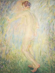 Nude In The Garden by William Malherbe
