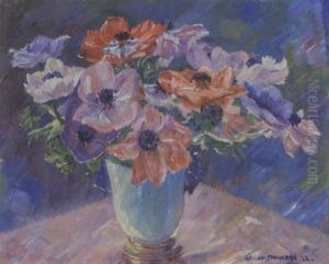 Anemonenstraus In Einer Vase by William Malherbe