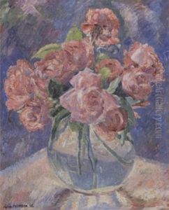 Rosenstraus In Einer Vase by William Malherbe