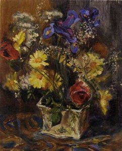 Nature Morte Avec Vase En Fleurs