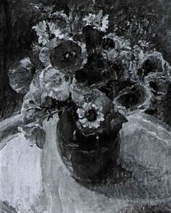 Flowers In A Blue Vase