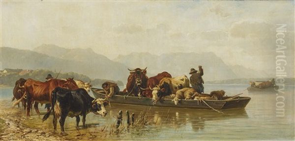 Crossing With Shepherds And Herd - view 1