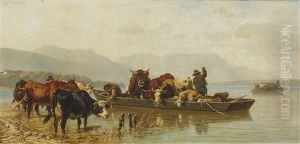 Crossing With Shepherds And Herd Crossing With Shepherds And Herd