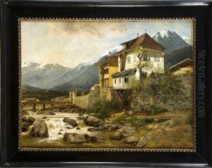 Lana Bei Meran Vor Alpenpanorama