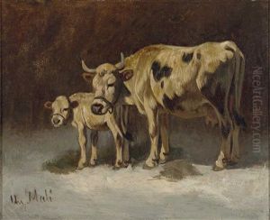 Sammlungen Biberach. Kuh Mit Kalb by Christian Friedrich Mali