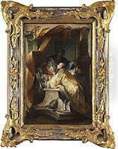 Totenerweckung Durch Den Heiligen Linus by Johann Georg Bergmuller