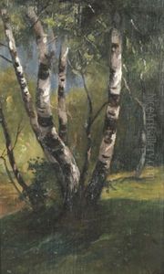 Birken Im Fruhling (study)