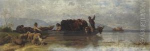 Viehtransport Auf Dem See by Christian Friedrich Mali