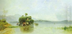 Heuernte Am Chiemsee by Christian Friedrich Mali