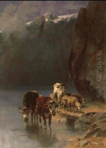 Tranke Am Bergseeufer by Christian Friedrich Mali