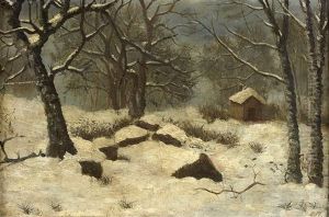 Cabanes Sous La Neige
