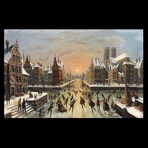 Skating Scene by Louis Claude Mallebranche