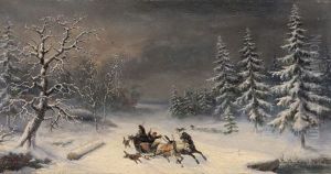 Traineau Attaque Par Des Loups