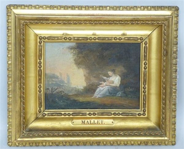 Femme Et Enfant Dans Un Paysage - view 1