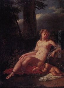 Venus And Adonis by Jean-Baptiste Mallet