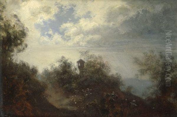 Landschaft Mit Marterl Bei Aufziehendem Wetter - view 1