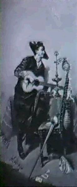 Interieur Mit Gitarrenspieler - view 1