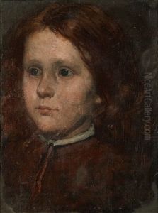Portratt Av Flicka by August Malmstroem