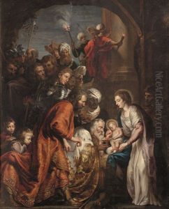 Adorazione Dei Magi by Vincent Malo the Elder