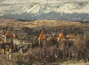 Blick Auf Kezmarok by Vaclav Maly