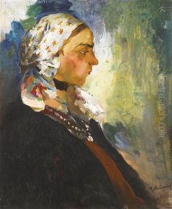 Peasant Woman In A White Headscarf