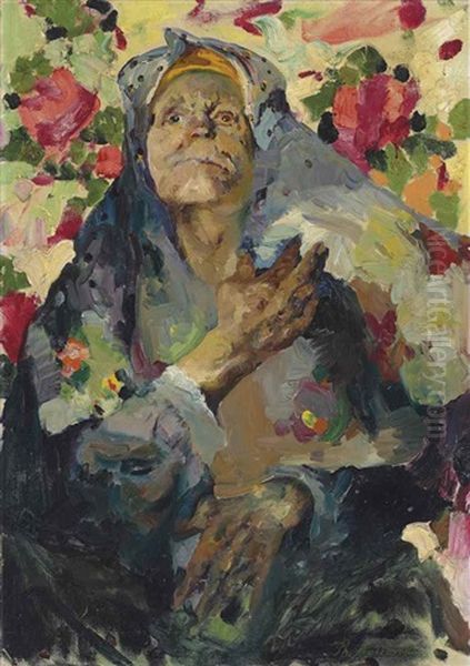 Peasant Woman With A Coloured Shawl - view 1