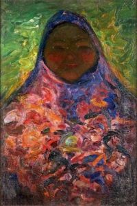 Fillette Au Bouquet De Fleurs
