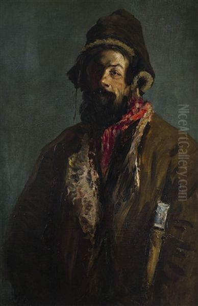 Peasant Man In A Sheepskin Coat - view 1