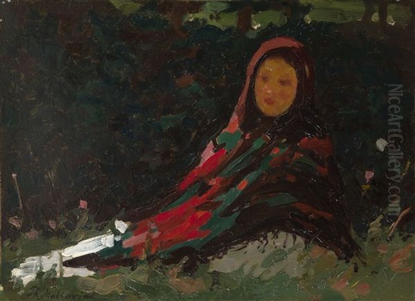 Girl In A Bright Headscarf - view 1