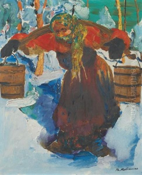 Russian Baba Carrying Water - view 1