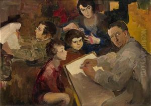 Self-portrait With Family by Filip Malyavin