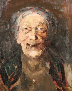 Laughing Peasant Woman by Filip Malyavin