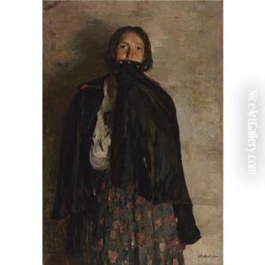 Peasant, Covering Her Mouth With A Shawl
