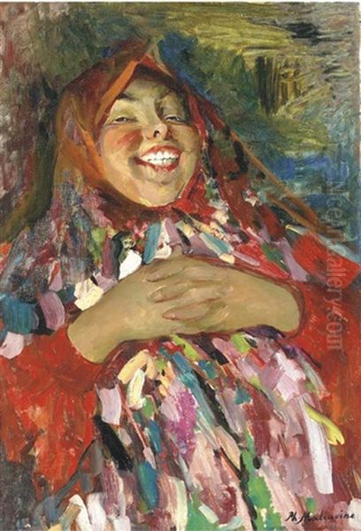 A Laughing Peasant Woman - view 1