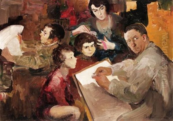 Self Portrait Of The Artist With His Family - view 1