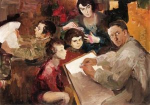 Self Portrait Of The Artist With His Family