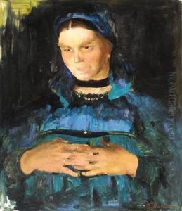 Peasant In Blue by Filip Malyavin