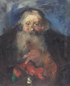 Portrait Of A Jolly Peasant by Filip Malyavin