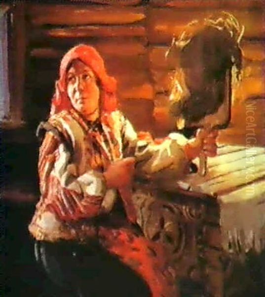 Peasant Woman With A Distaff - view 1
