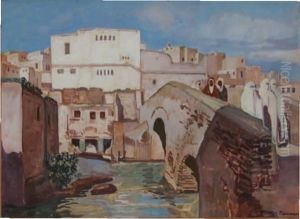 Pont Sur L'oued, Fes by Azouaoui Mammeri