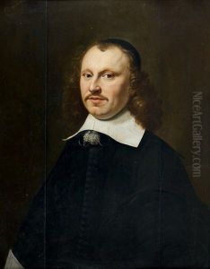 Portrait D'homme Au Col Blanc