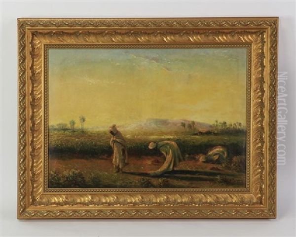 Arab Men At Prayer In A Field - view 1