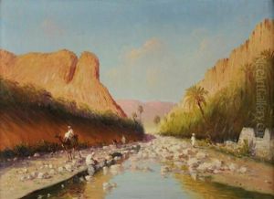 Promeneurs Aux Environs De El Kantara by Vincent Manago