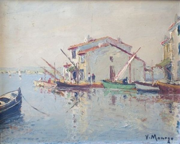Vue Des Martigues, Pecheurs Au Port - view 1