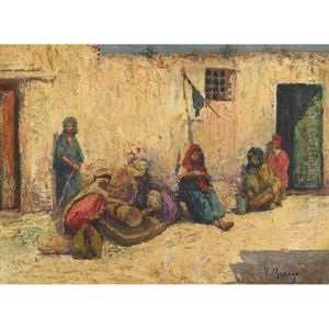 Arab Carpet Merchant Exhibiting His Wares by Vincent Manago