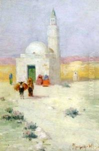 Campement Dans Le Desert (+ Paysage Oriental; Pair)