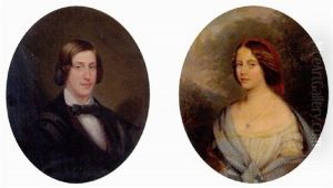 Portrait Of A Young Gentleman In A Brown Waistcoat And Black Gown